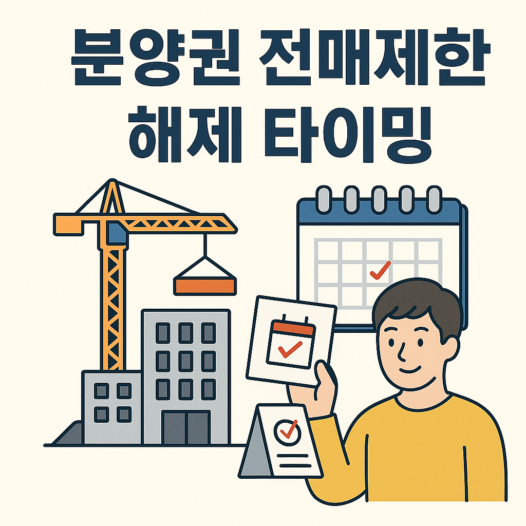 분양권 전매제한 해제 타이밍
