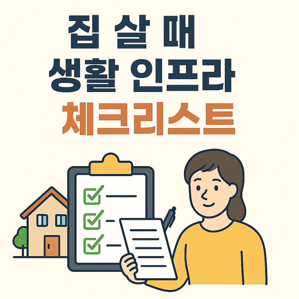 집살때 생활 인프라 체크리스트